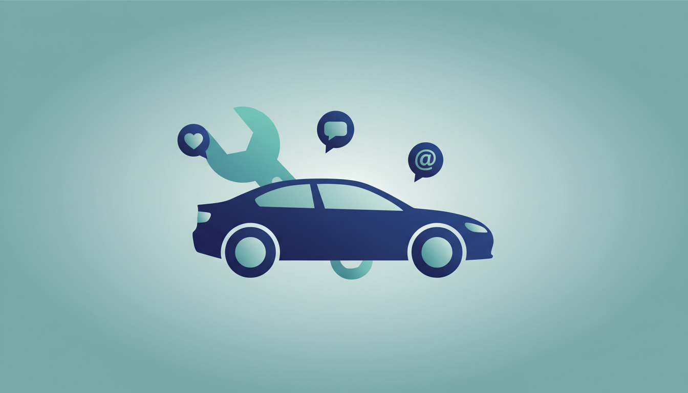 Auto body shop social media illustration