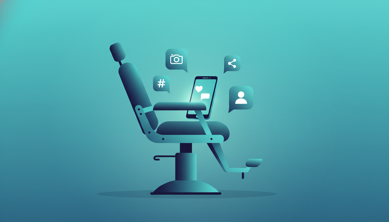 Barbershop and salon social media illustration