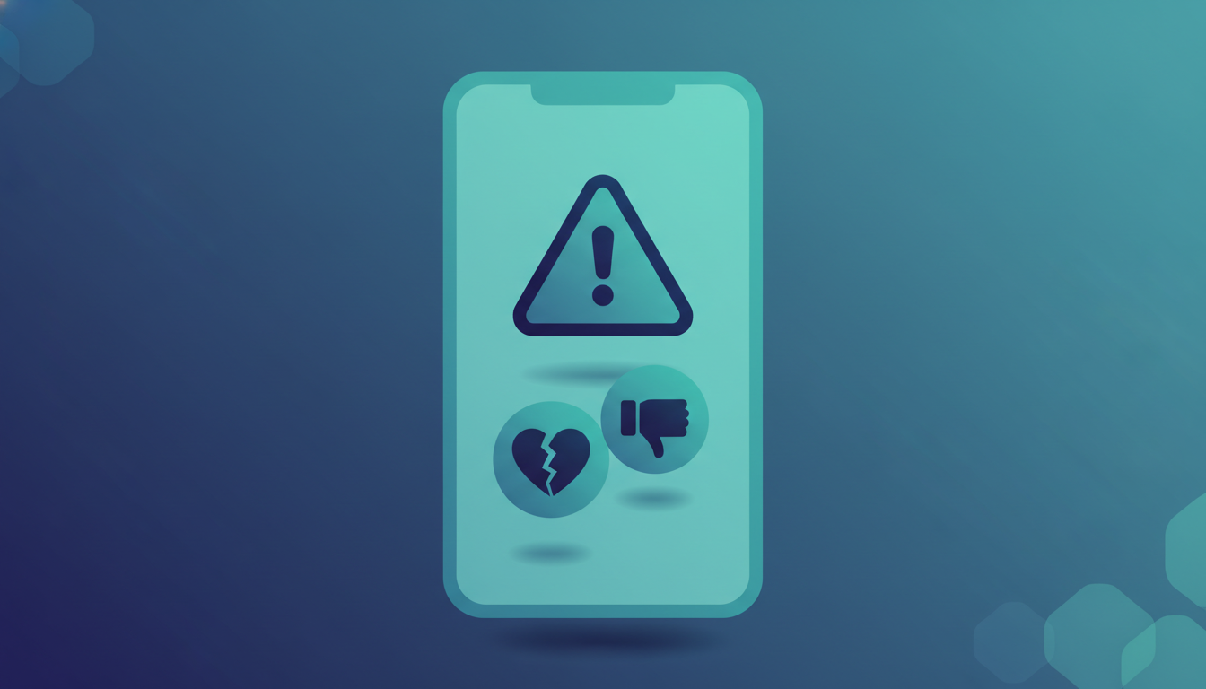 Social media mistakes illustration