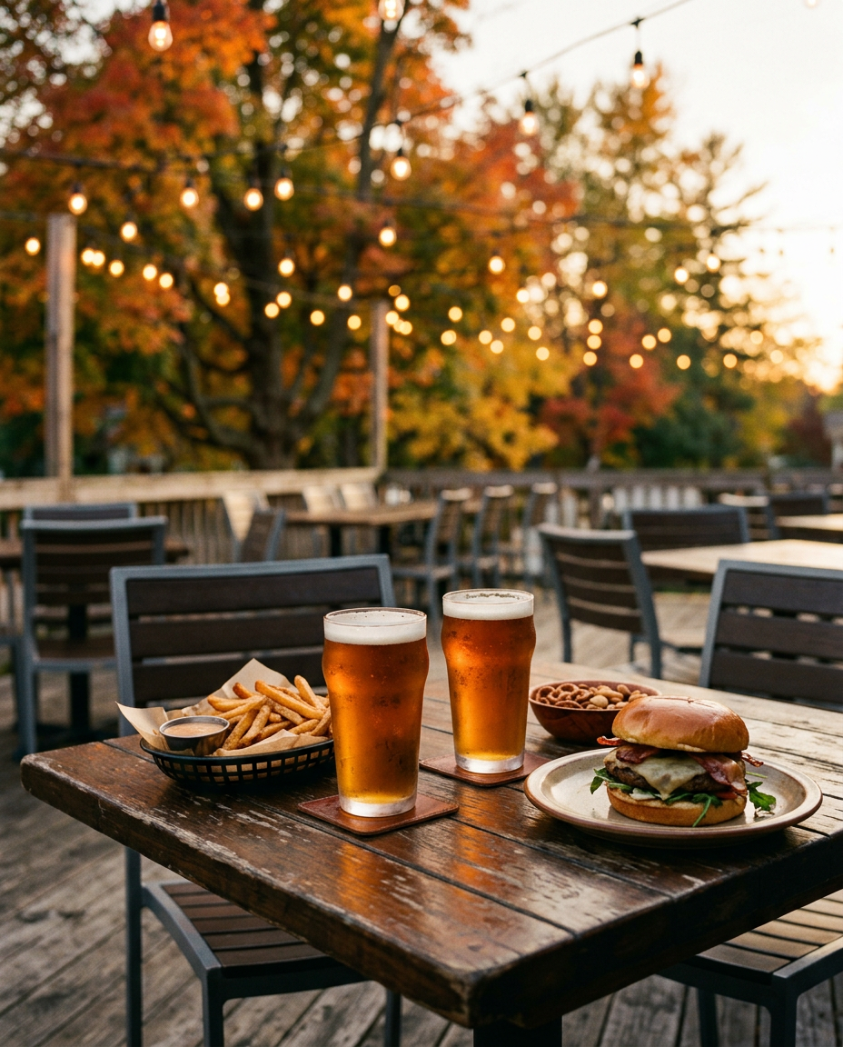 Local Michigan restaurant patio
